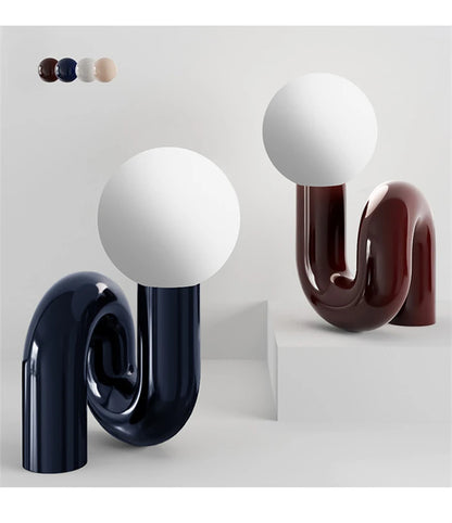 CURVA - Nordic Curved Globe Table Lamp for Modern Interiors