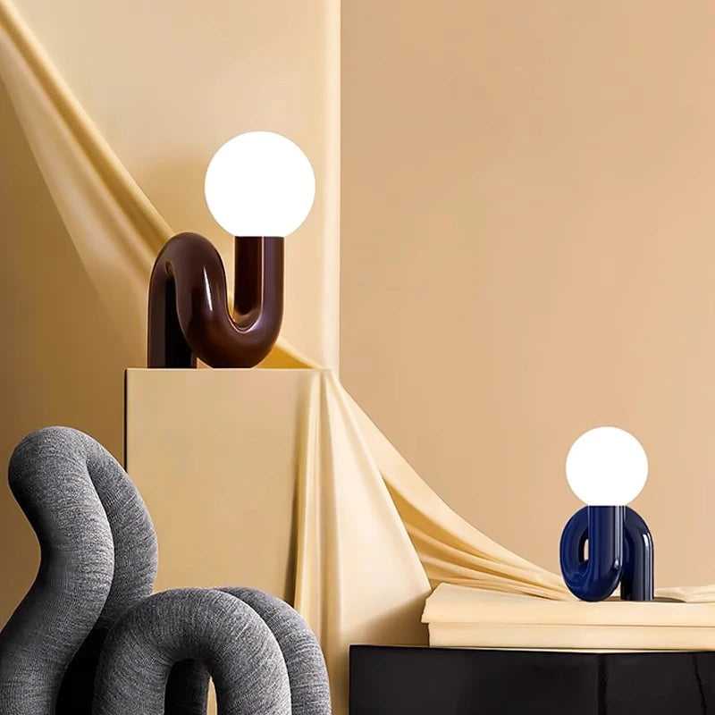 CURVA - Nordic Curved Globe Table Lamp for Modern Interiors